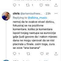 Albina Grčić na Twitteru