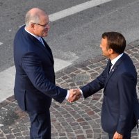 Emmanuel Macron i Scott Morrisson