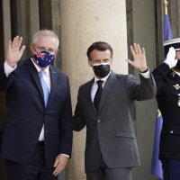 Emmanuel Macron i Scott Morrisson