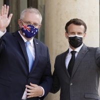 Emmanuel Macron i Scott Morrisson