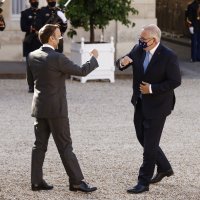 Emmanuel Macron i Scott Morrisson