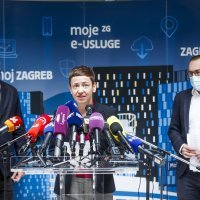 Konferencija za medije gradonačelnika Zagreba Tomislava Tomaševića