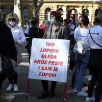 Zagreb: Prosvjed zdravstvenih djelatnika