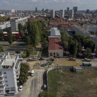 Pogled iz zraka na raskrižje Selske i Baštijanove gdje je puknula vodovodna cijev