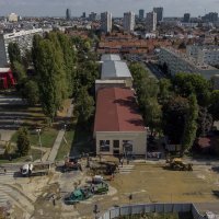 Pogled iz zraka na raskrižje Selske i Baštijanove gdje je puknula vodovodna cijev