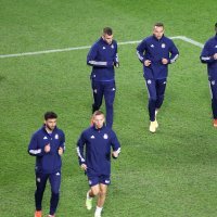 Nogometaši Dinama odradili trening na Cegeka Areni