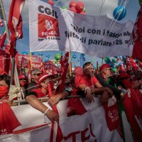 Prosvjed sindikata protiv fašizma u Rimu