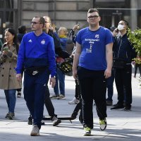 Dinamovi navijači u Beču uoči utakmice protiv Rapida