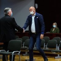 Nadbiskup splitsko-makarski Marin Barišić i fra Šime Nimac