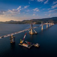 Fotografije iz zraka Pelješkog mosta