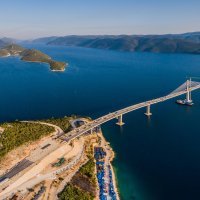 Fotografije iz zraka Pelješkog mosta