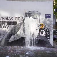 Uništen mural Ratka Mladića