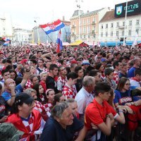 Rusija - Hrvatska, Svjetsko prvenstvo 2018., četvrtfinale - Trg bana Jelačića