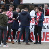 Hrvatska - Rusija, navijači ispred Poljuda, 14.11.2021.