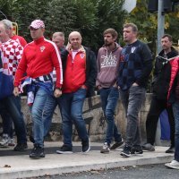 Hrvatska - Rusija, navijači ispred Poljuda, 14.11.2021.