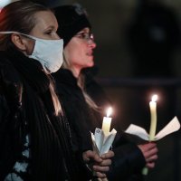 Prosvjed protiv covid mjera na Markovom trgu