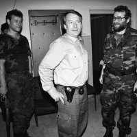 Blago Zadro i Vladimir Šeks u Vukovaru 1991.
