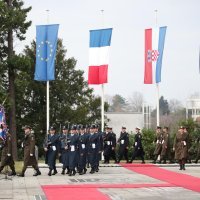Pripreme za svečani doček predsjednika Francuske Emmanuela Macrona u Uredu Predsjednika Republike