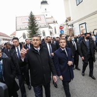 Andrej Plenković i Emmanuel Macron prošetali su Gornjim gradom