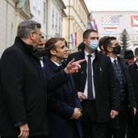 Andrej Plenković i Emmanuel Macron prošetali su Gornjim gradom