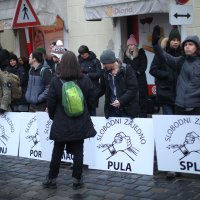 Prosvjed na Markovu trgu