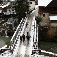 Rastoke prekrivene snježnim pokrivačem oduševile prolaznike