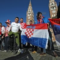 Rukomet, Szeged, hrvatski i srpski navijači, 15.1.2022.