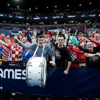 Hrvatski navijači na utakmici rukometnog EP: Hrvatska-Danska