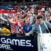 Hrvatski navijači na utakmici rukometnog EP: Hrvatska-Danska