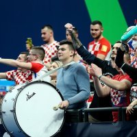 Hrvatski navijači na utakmici rukometnog EP: Hrvatska-Danska