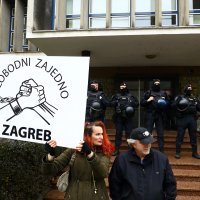 Prosvjed protiv korona mjera u Zagrebu