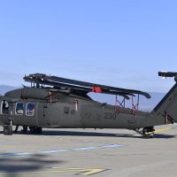Doček helikoptera UH-60M Black Hawk na Plesu
