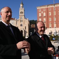 Split: Ivica Puljak i njegov zamjenik Antonio Kuzmanić održali konferenciju za medije