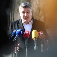 Predsjednik Milanović daje izjavu za javnost u Rakitju