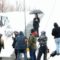 Keanu Reeves na setu filma 'John Wick 4'