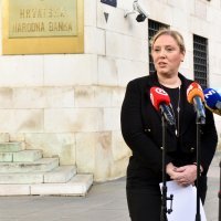 Zagreb: Ivana Jakir Bajo viceguvernerka HNB-a dala je izjavu za medije