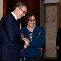 Aleksandar Vučić i Johnny Depp