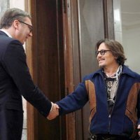 Aleksandar Vučić i Johnny Depp