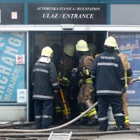 Požar na autobusnom kolodvoru u Sarajevu