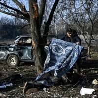 Posljedice ruskog raketnog napada na ukrajinski grad Čugujev