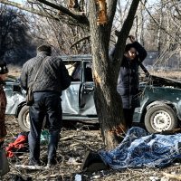 Posljedice ruskog raketnog napada na ukrajinski grad Čugujev