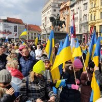 Skup u znak podrške Ukrajine na Trgu bana Jelačića