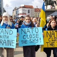 Skup u znak podrške Ukrajine na Trgu bana Jelačića