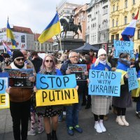 Skup u znak podrške Ukrajine na Trgu bana Jelačića