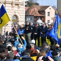 Skup u znak podrške Ukrajine na Trgu bana Jelačića