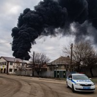 Požar naftnog terminala u Luhansku