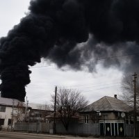 Požar naftnog terminala u Luhansku