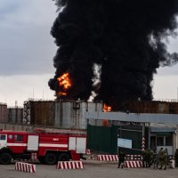 Požar naftnog terminala u Luhansku