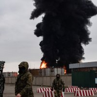 Požar naftnog terminala u Luhansku