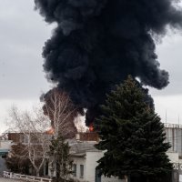 Požar naftnog terminala u Luhansku